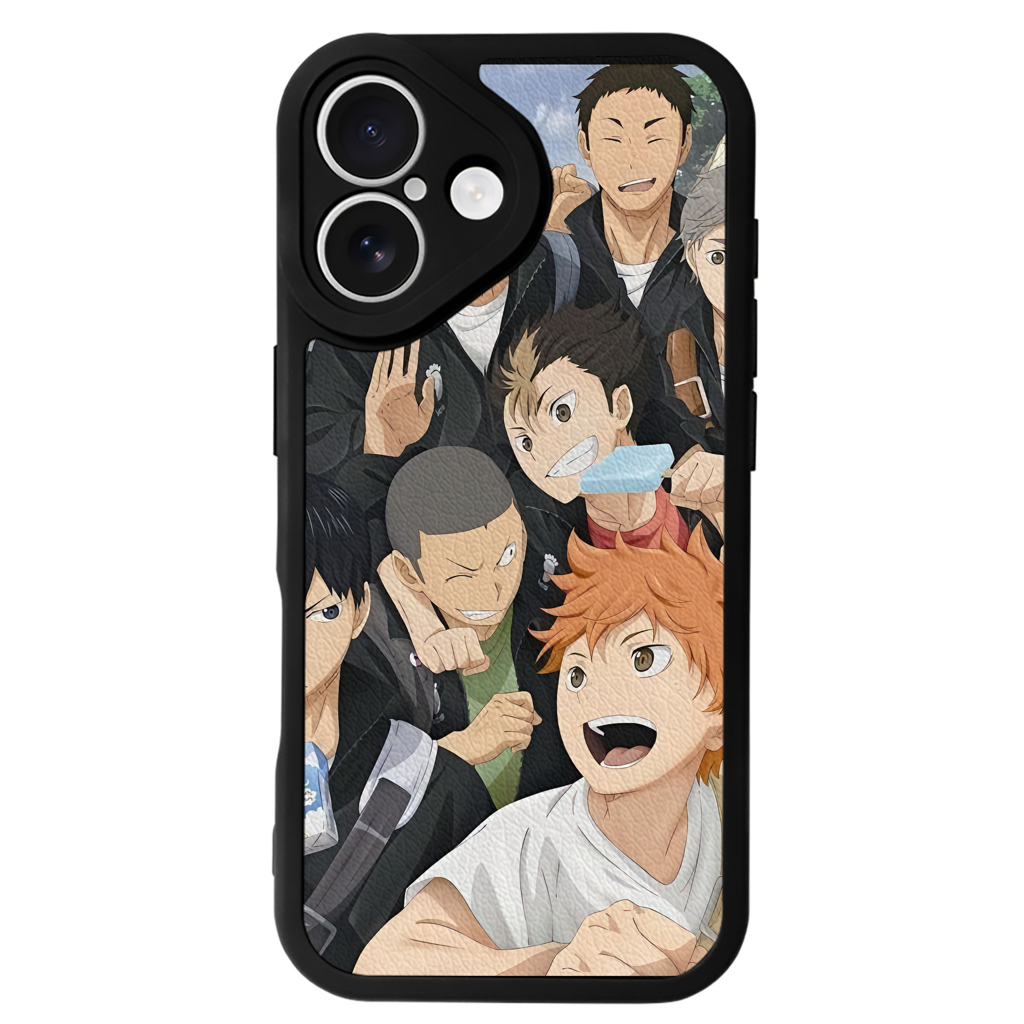 （画像用） ハイキュー!! Haikyu!! 【iPhone 16シリーズ対応】シリコンスマホケース（レザー調） 材質：シリコン